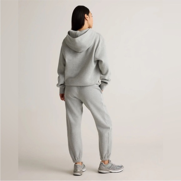 Quince Women's Organic Heavyweight Fleece Boyfriend Sweatpants Medium Grey Gray - Picture 7 of 13